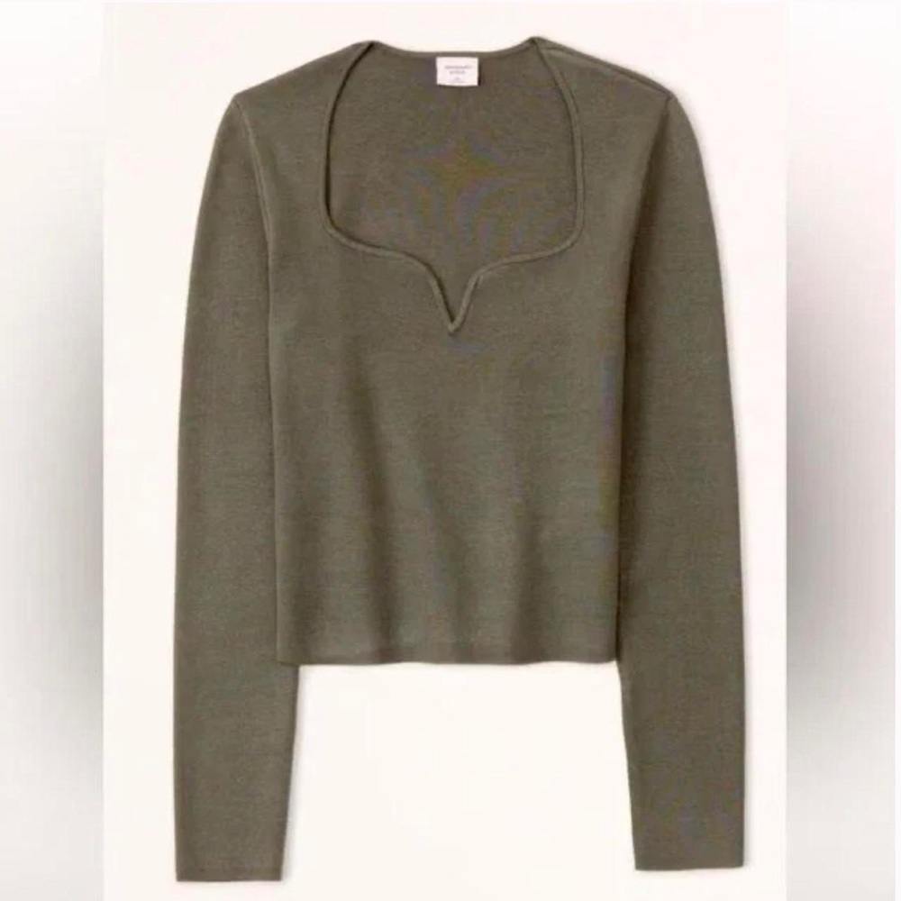 Abercrombie & Fitch Sage Green Knit Top